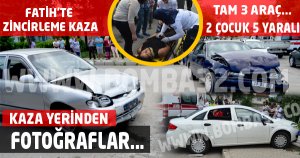 Fatih’te Zincirleme Kaza: 2’si Çocuk, 5 Yaralı!
