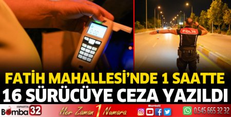 Fatih'te 1 Saatte 16 Sürücüye Ceza 