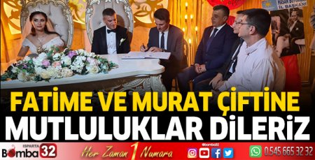 Fatime ve Murat çiftine mutluluklar dileriz