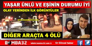 FECİ KAZADA 4 KİŞİ ÖLDÜ 1 İ AĞIR YARALI 