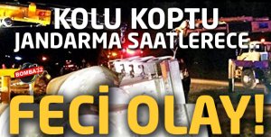 FECİ KAZADA ŞOFÖRÜN KOLU KOPTU..