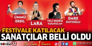 Festivale katılacak sanatçılar belli oldu