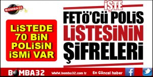 FETÖ'cü polis listelerinin şifreleri