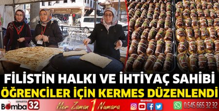 Filistin halkı ve ihtiyaç sahibi öğrenciler için kermes düzenlendi