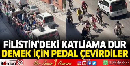 Filistin’e özgürlük diyerek pedal çevirdiler