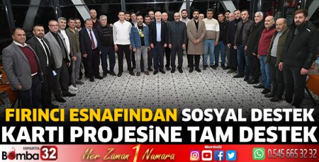 Fırıncı esnafından Sosyal Destek Kartı projesine tam destek