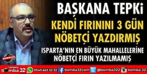 FIRINCILAR ODASI BAŞKANINA TEPKİ