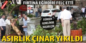 FIRTINA EĞİRDİRİ VURDU