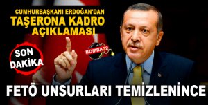Flaş haber  Cumhurbaşkanı Erdoğan'dan taşerona kadro açıklaması