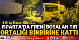 Freni boşalan tır dehşet saçtı
