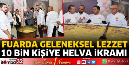 Fuarda 10 Bin kişiye helva ikramı