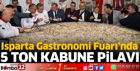 Fuarda 5 ton kabune pilavı yapıldı