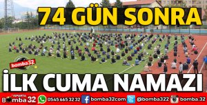 FUTBOL SAHASINDA SOSYAL MESAFELİ CUMA NAMAZI