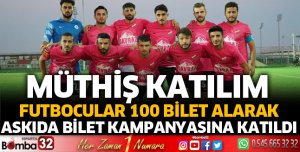 Futbolcular askıda bilet kampanyasına katıldı