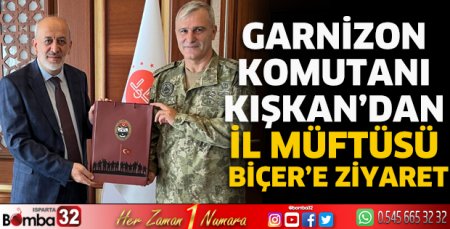 Garnizon Komutanı Kışkan’dan İl Müftüsü Biçer’e ziyaret