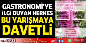 Gastronomiye ilgi duyan herkes bu yarışmaya davetli 