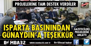 GAZETECİLERDEN BAŞKAN GÜNAYDIN'A TAM DESTEK