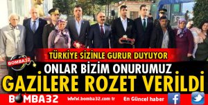 GAZİLERE ROZETLERİ VERİLDİ