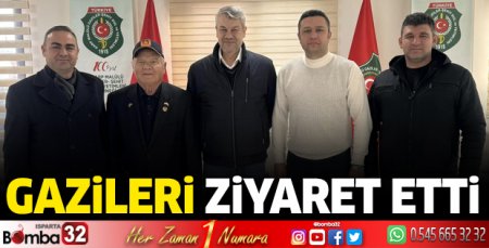 Gazileri ziyaret etti