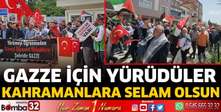 Gazze için yürüdüler