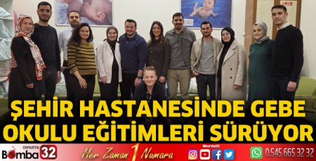 Gebe okulu eğitimleri sürüyor