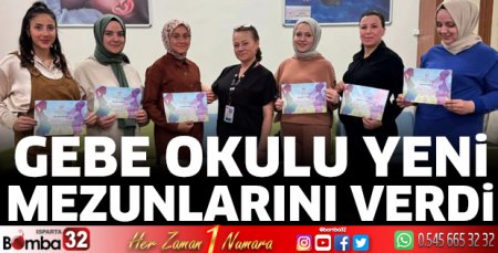 Gebe okulu yeni mezunlarını verdi