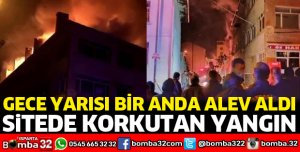 Gece yarısı korkutan yangın
