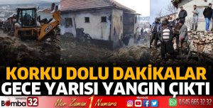 Gece yarısı yangın korkuttu