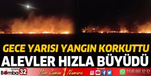 Gece yarısı yangın korkuttu
