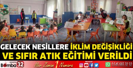 Gelecek nesillere iklim değişikliği  ve sıfır atık eğitimi verildi