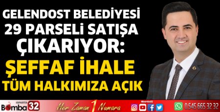 Gelendost Belediyesi 29 parseli satışa çıkarıyor: