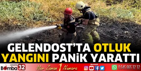 Gelendost'ta otluk yangını