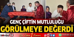 Genç çiftin mutluluğu görülmeye değerdi