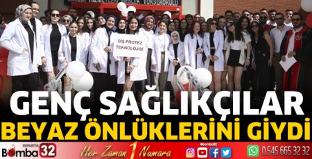 Genç sağlıkçılar beyaz önlüklerini giydi