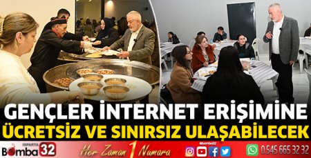 Gençler internet erişimine ücretsiz ve sınırsız ulaşabilecek