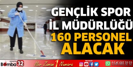 Gençlik Spor İl Müdürlüğü 160 personel alacak