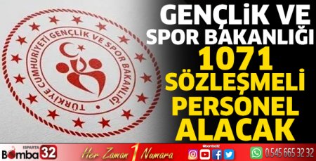 Gençlik ve Spor Bakanlığı 1071 sözleşmeli personel alacak