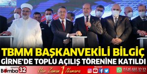 Girne'de toplu açılış törenine katıldı
