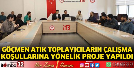 Göçmen atık toplayıcıların çalışma koşullarına yönelik proje yapıldı