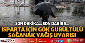 Gök gürültülü sağanak yağış uyarısı