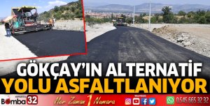 Gökçay’ın alternatif yolu asfaltlanıyor