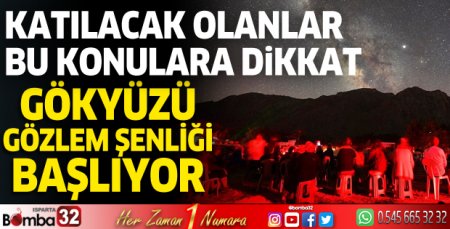 Gökyüzü Gözlem Şenliği bugün yapılacak