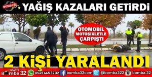 GÖLCÜK CADDESİNDE KAZA 2 YARALI