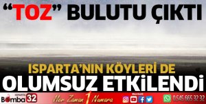 Gölün üzerinde 'toz' bulutu