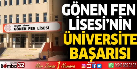 Gönen Fen Lisesinin üniversite başarısı!