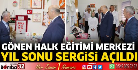 Gönen Halk Eğitimi Merkezi yıl sonu sergisi açıldı