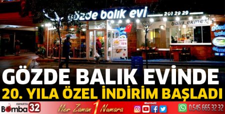 Gözde Balık Evinde 20. yıla özel İndirim Başladı