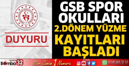 GSB Spor Okulları 2.dönem yüzme kayıtları başladı