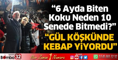 Gül köşkünde kebap yiyordu
