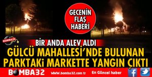 Gülcü Mahallesi'nde bir markette yangın çıktı